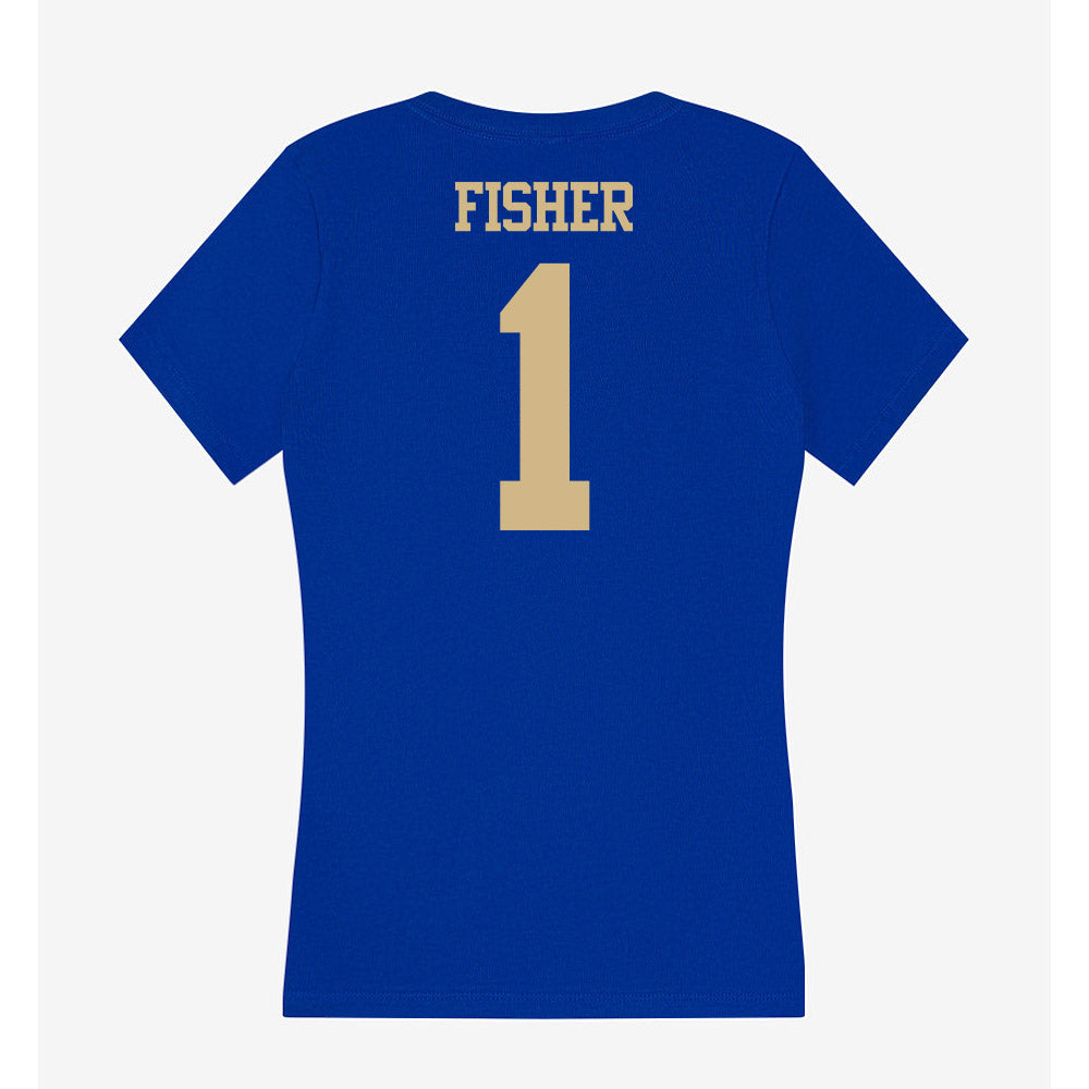 Tulsa - NCAA Women's Basketball : Haven Fisher - Women's V-Neck T-Shirt-1