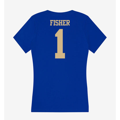 Tulsa - NCAA Women's Basketball : Haven Fisher - Women's V-Neck T-Shirt-1