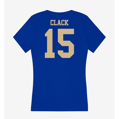 Tulsa - NCAA Women's Basketball : Jade Clack - Women's V-Neck T-Shirt-1