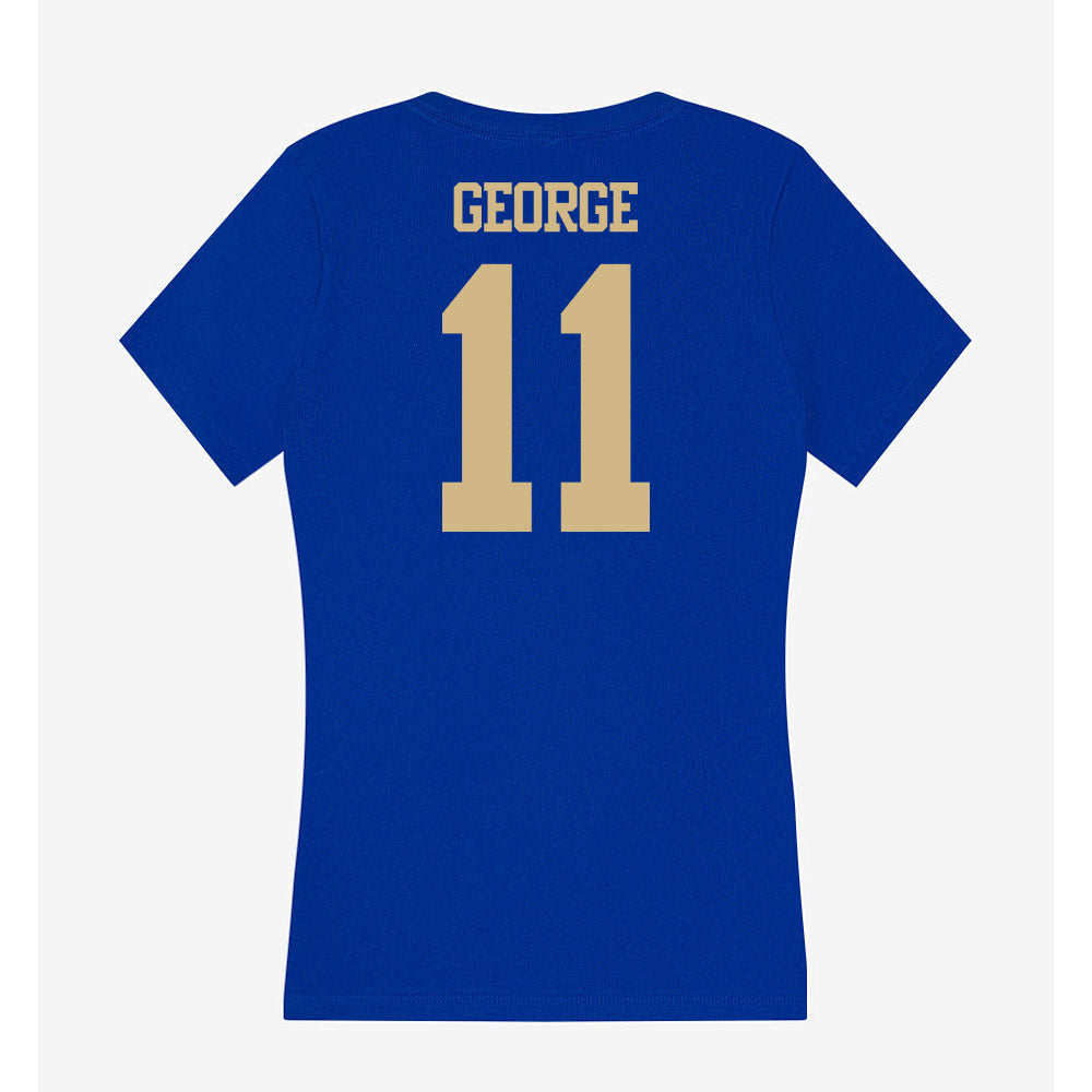Tulsa - NCAA Football : Jaylen George - Women's V-Neck T-Shirt-1