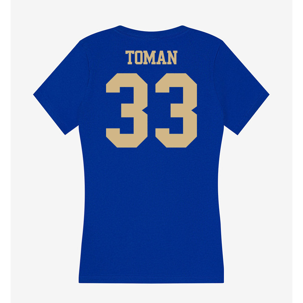 Tulsa - NCAA Women's Basketball : Dora Toman - Women's V-Neck T-Shirt-1