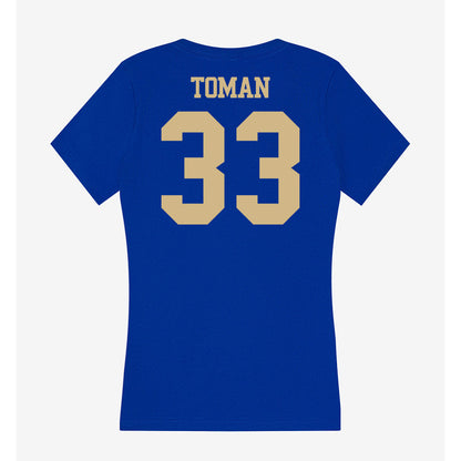Tulsa - NCAA Women's Basketball : Dora Toman - Women's V-Neck T-Shirt-1