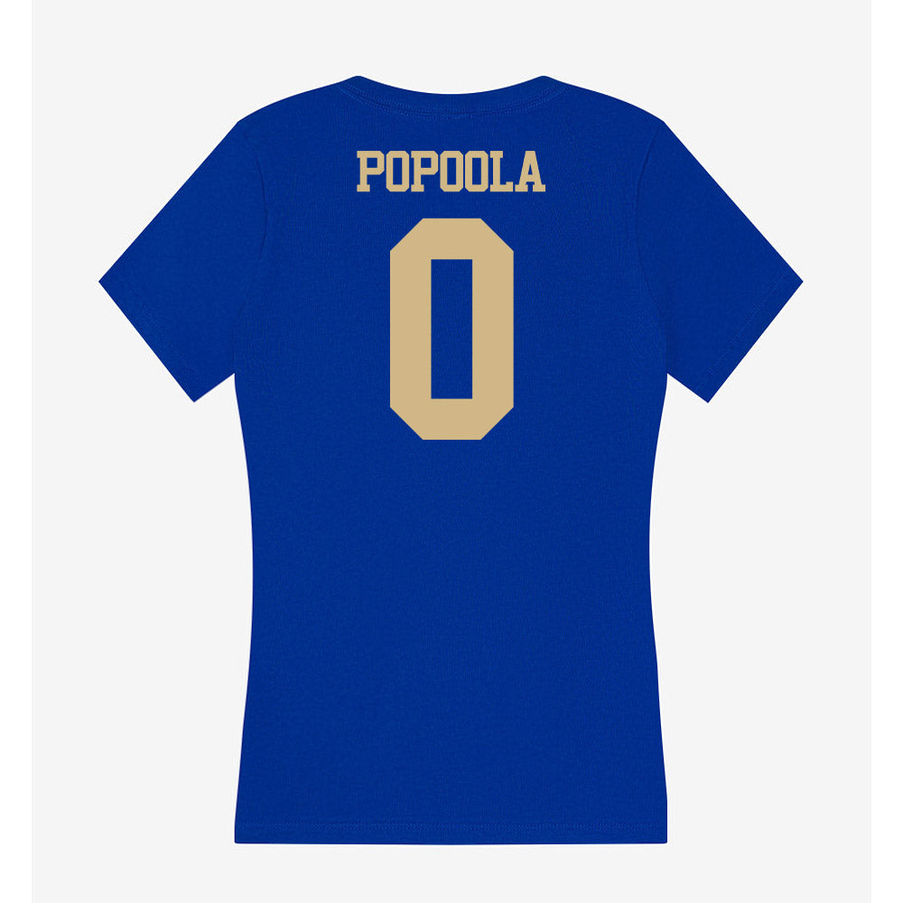 Tulsa - NCAA Men's Basketball : Ade Popoola - Women's V-Neck T-Shirt-1
