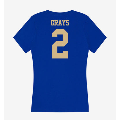 Tulsa - NCAA Women's Basketball : RyLee Grays - Women's V-Neck T-Shirt-1