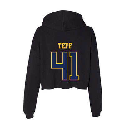 Marquette - NCAA Men's Lacrosse : Troy Teff - Women's Crop Fleece Hoodie-1