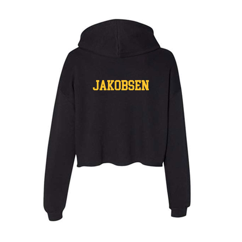 Marquette - NCAA Men's Soccer : Thomas Jakobsen - Women's Crop Fleece Hoodie-1