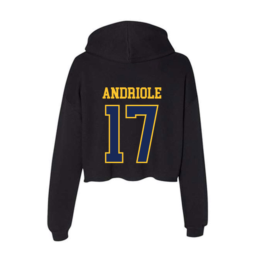 Marquette - NCAA Men's Lacrosse : Thomas Andriole - Women's Crop Fleece Hoodie-1