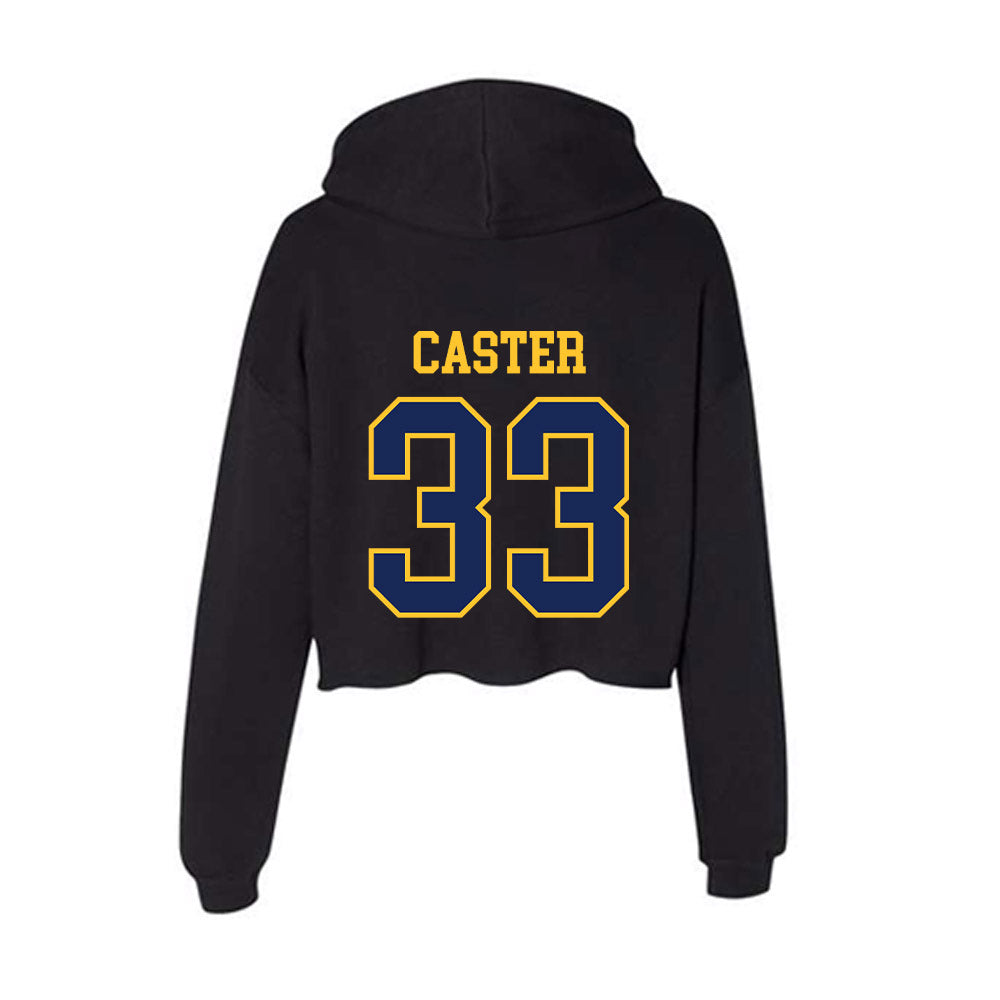 Marquette - NCAA Men's Lacrosse : Chandler Caster - Women's Crop Fleece Hoodie-1