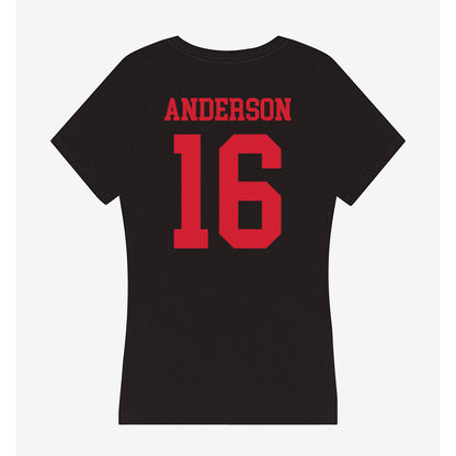 SMU - NCAA Football : Jakai Anderson - Women's V-Neck T-Shirt-1
