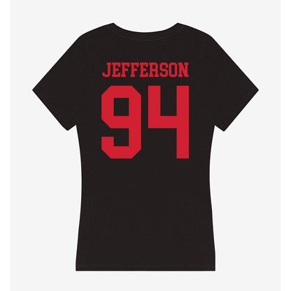 SMU - NCAA Football : Jonathan Jefferson - Women's V-Neck T-Shirt-1