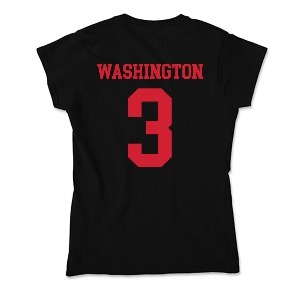 SMU - NCAA Men's Basketball : Corey Washington - Soft Style Women’s T-Shirt-1
