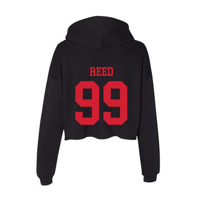 SMU - NCAA Football : Nick Reed - Women's Crop Fleece Hoodie-1