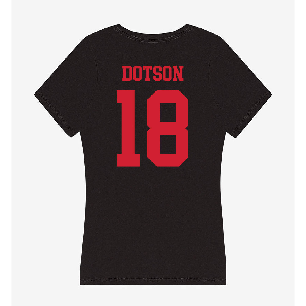 SMU - NCAA Football : KD Dotson - Women's V-Neck T-Shirt-1