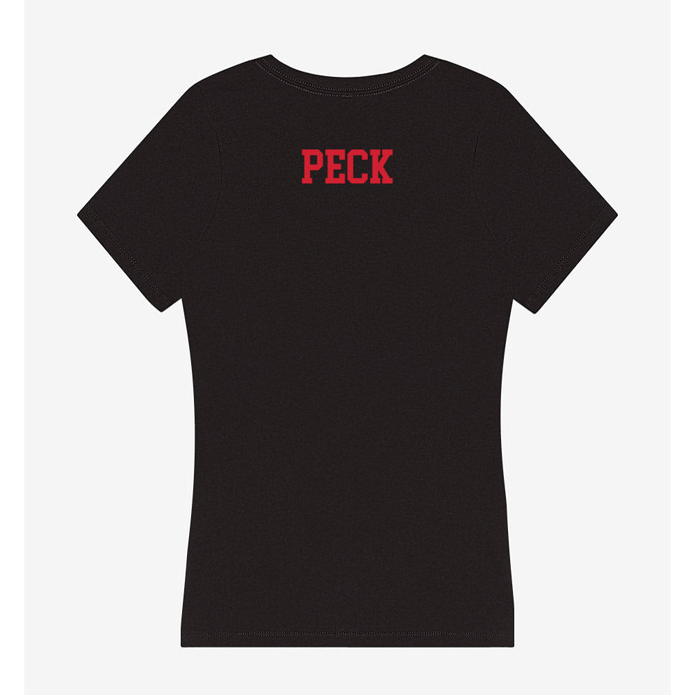 SMU - NCAA Equestrian : Ava Peck - Women's V-Neck T-Shirt-1