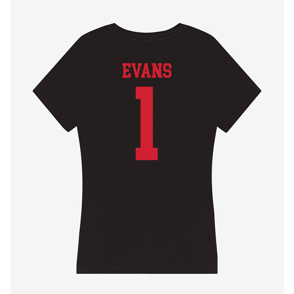SMU - NCAA Men's Soccer : Jonathan Evans - Women's V-Neck T-Shirt-1