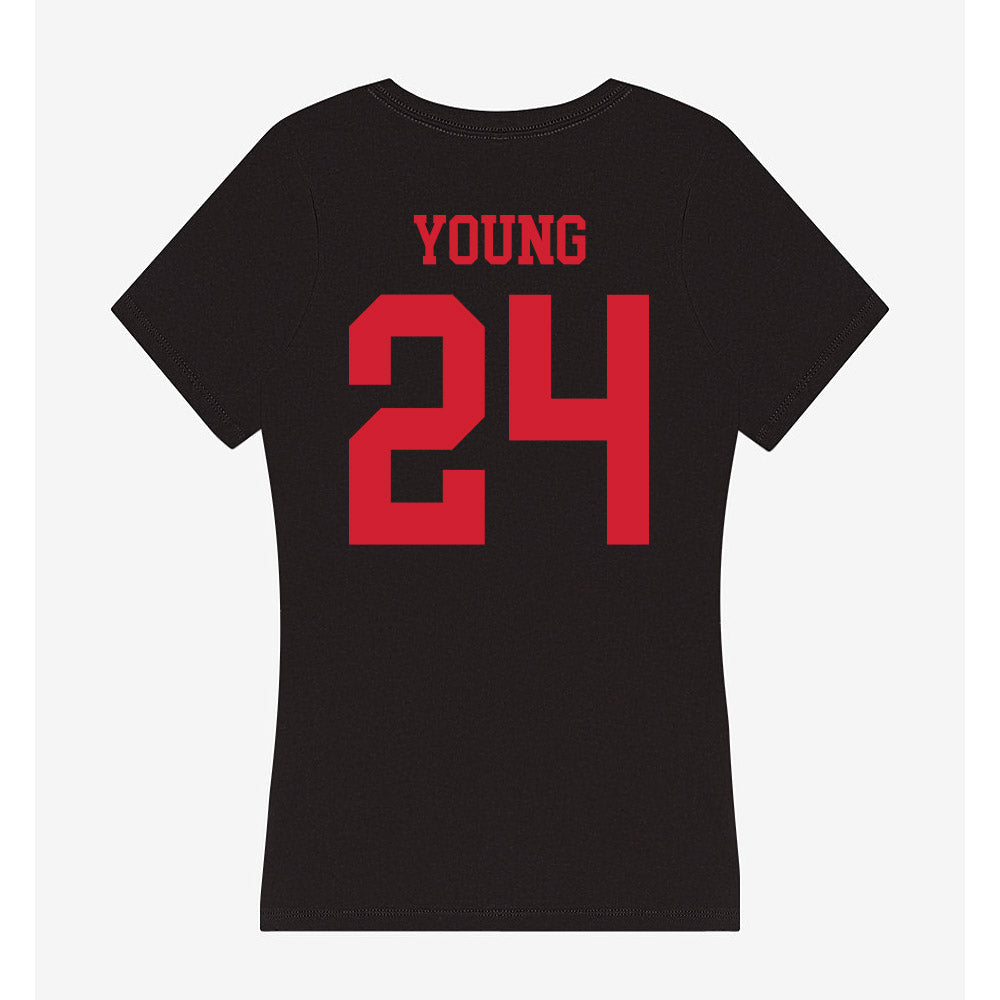 SMU - NCAA Football : Izayah Young - Women's V-Neck T-Shirt-1
