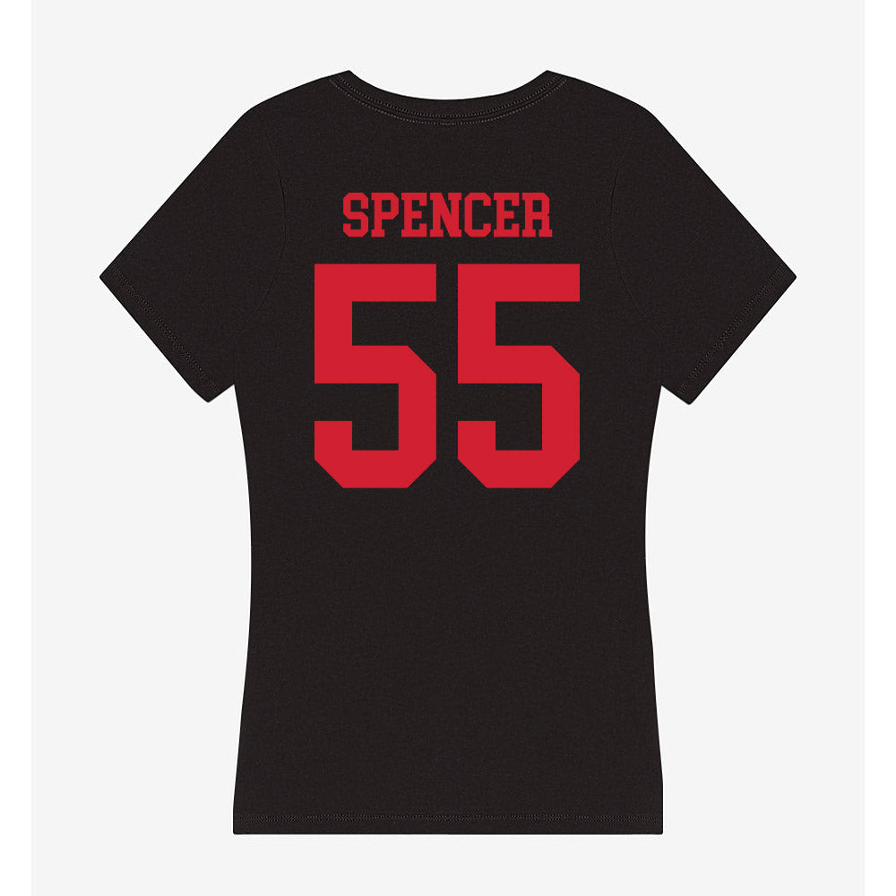 SMU - NCAA Football : Woo Spencer - Women's V-Neck T-Shirt-1