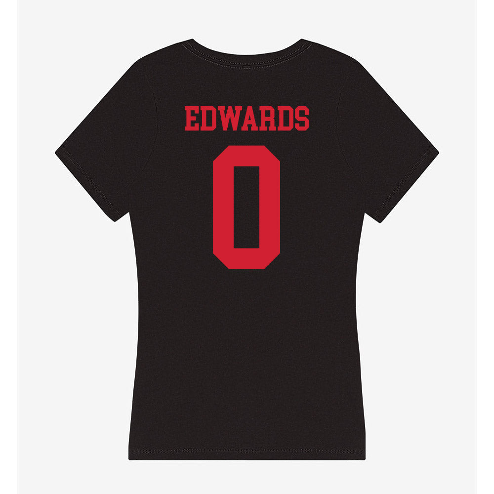 SMU - NCAA Men's Basketball : B.J. Edwards - Women's V-Neck T-Shirt-1