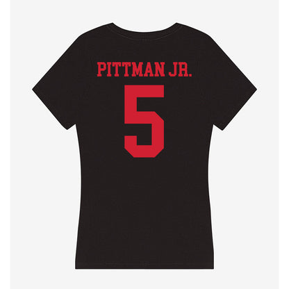SMU - NCAA Football : Randy Pittman Jr. - Women's V-Neck T-Shirt-1