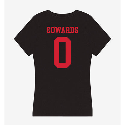 SMU - NCAA Men's Basketball : B.J. Edwards - Women's V-Neck T-Shirt-1