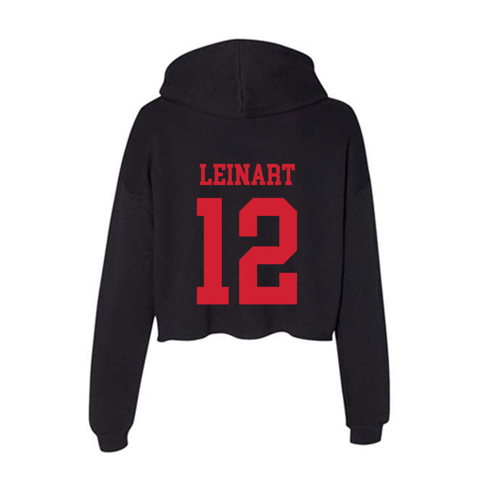 SMU - NCAA Football : Cole Leinart - Women's Crop Fleece Hoodie-1