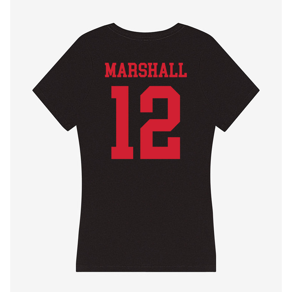 SMU - NCAA Football : Caden Marshall - Women's V-Neck T-Shirt-1