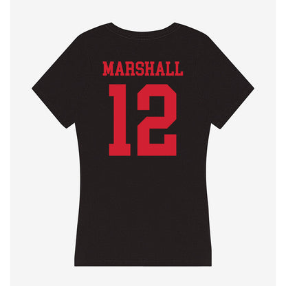 SMU - NCAA Football : Caden Marshall - Women's V-Neck T-Shirt-1