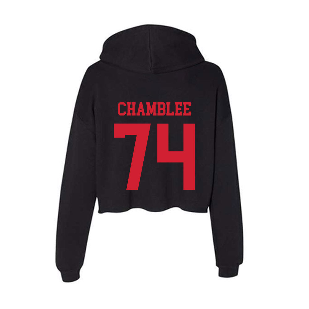 SMU - NCAA Football : Andrew Chamblee - Women's Crop Fleece Hooded Sweatshirt-1