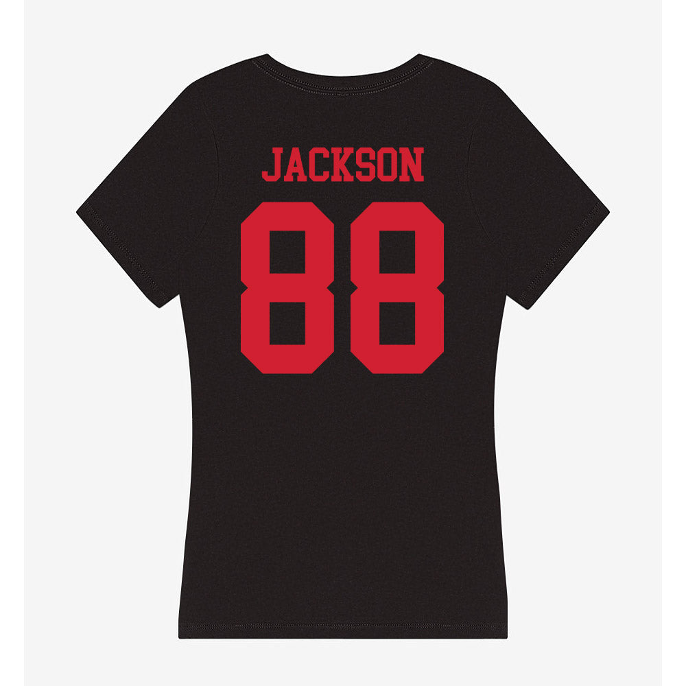 SMU - NCAA Football : Trey Jackson - Women's V-Neck T-Shirt-1