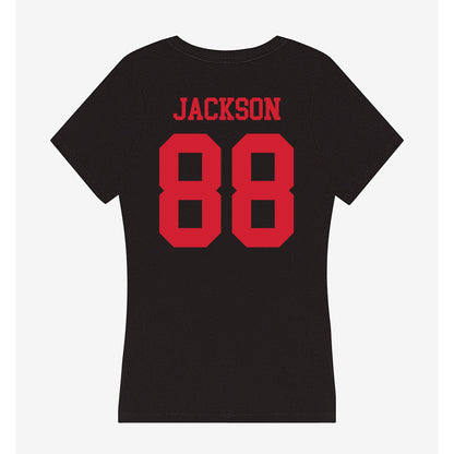 SMU - NCAA Football : Trey Jackson - Women's V-Neck T-Shirt-1