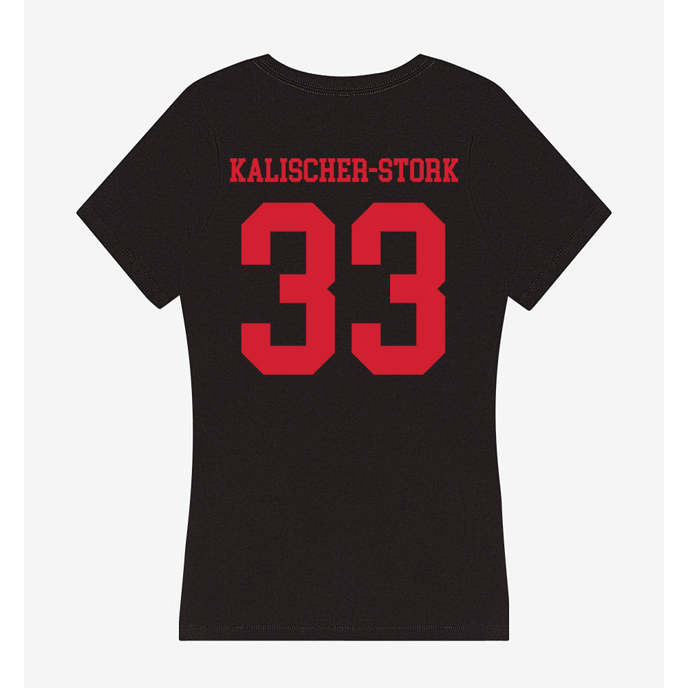 SMU - NCAA Men's Basketball : Niccolo Kalischer-Stork - Women's V-Neck T-Shirt-1