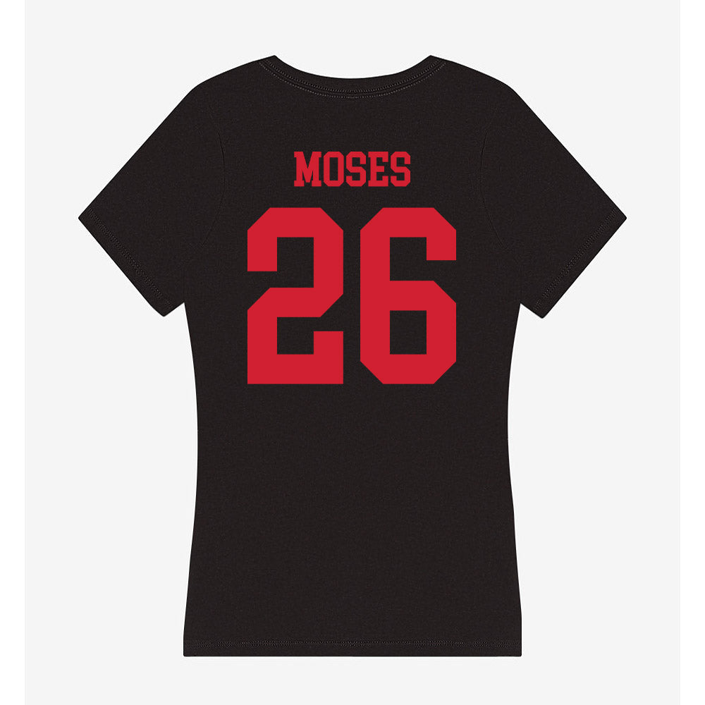 SMU - NCAA Football : Jaylen Moses - Women's V-Neck T-Shirt-1