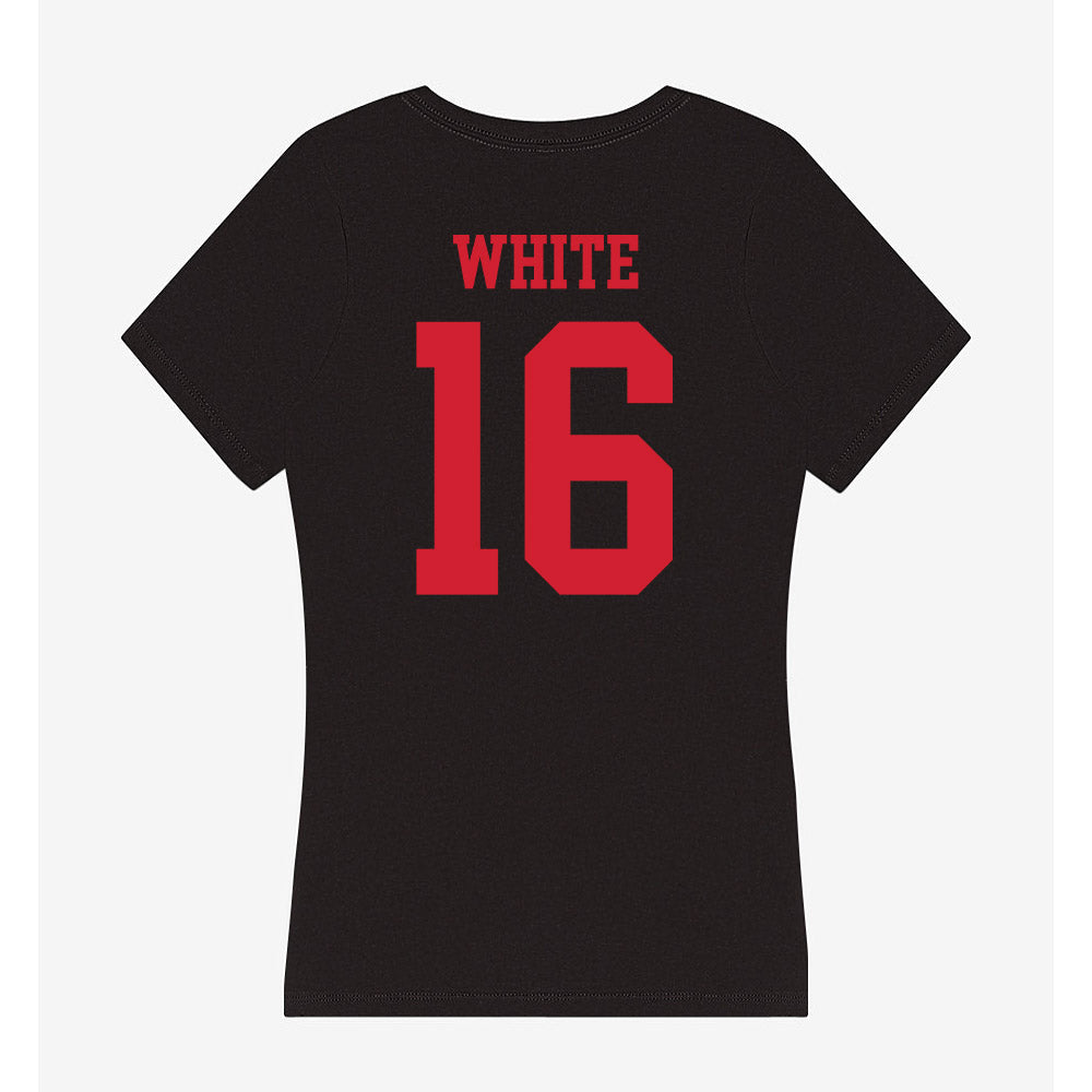 SMU - NCAA Football : Marques White - Women's V-Neck T-Shirt-1