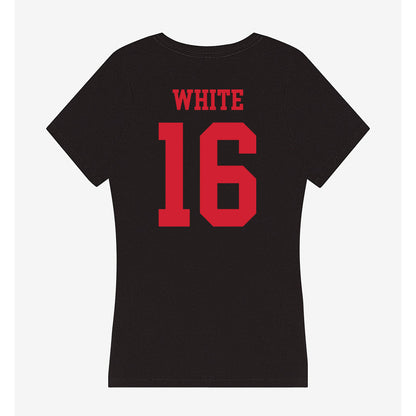 SMU - NCAA Football : Marques White - Women's V-Neck T-Shirt-1