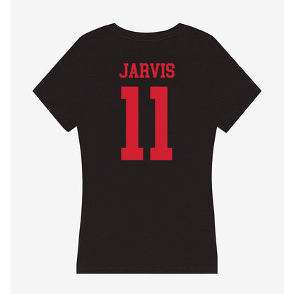SMU - NCAA Men's Basketball : Sam Jarvis - Women's V-Neck T-Shirt-1