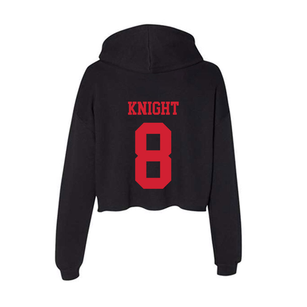 SMU - NCAA Football : Yamir Knight - Women's Crop Fleece Hoodie-1