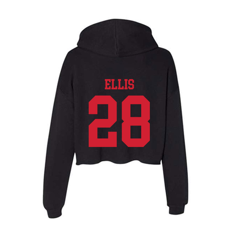SMU - NCAA Men's Soccer : Anden Ellis - Women's Crop Fleece Hoodie-1