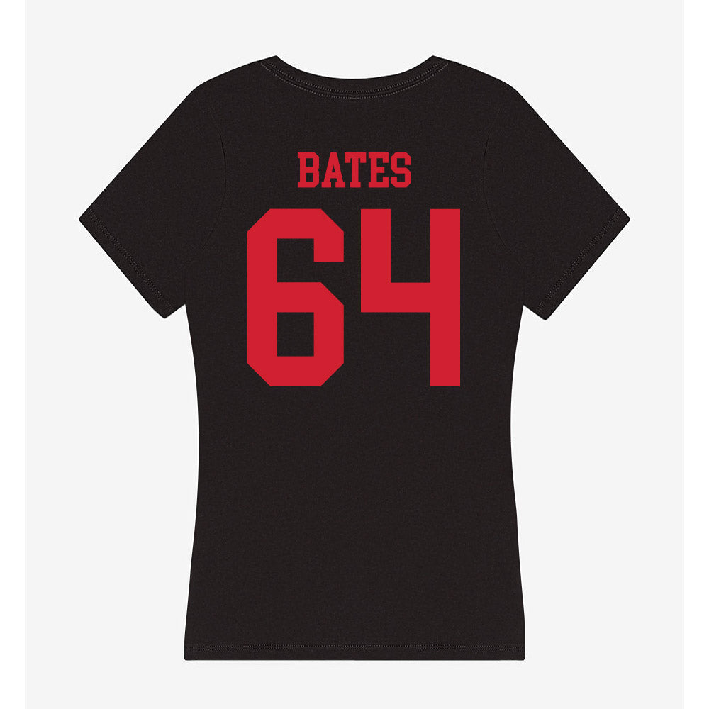 SMU - NCAA Football : Joshua Bates - Women's V-Neck T-Shirt-1