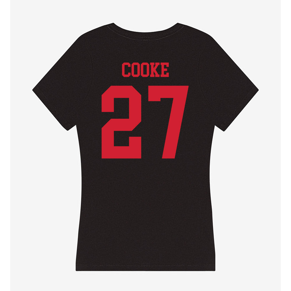 SMU - NCAA Football : Siler Cooke - Women's V-Neck T-Shirt-1