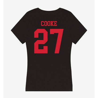 SMU - NCAA Football : Siler Cooke - Women's V-Neck T-Shirt-1