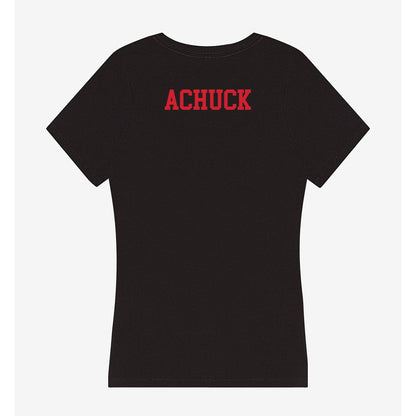 SMU - NCAA Equestrian : Greenley Achuck - Women's V-Neck T-Shirt-1