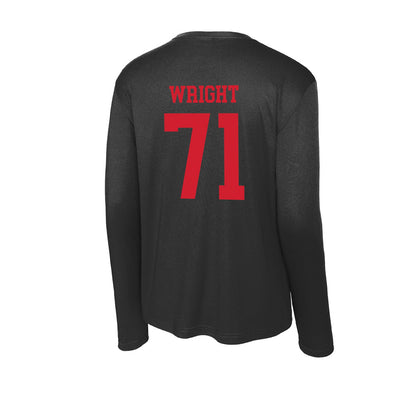 SMU - NCAA Football : Max Wright - Activewear Long Sleeve T-Shirt-1