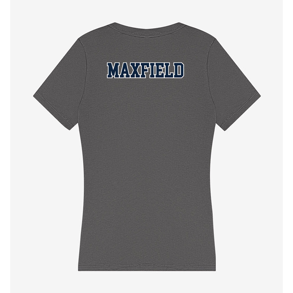 Xavier - NCAA Women's Swimming & Diving : Ella Maxfield - Women's V-Neck T-Shirt-1
