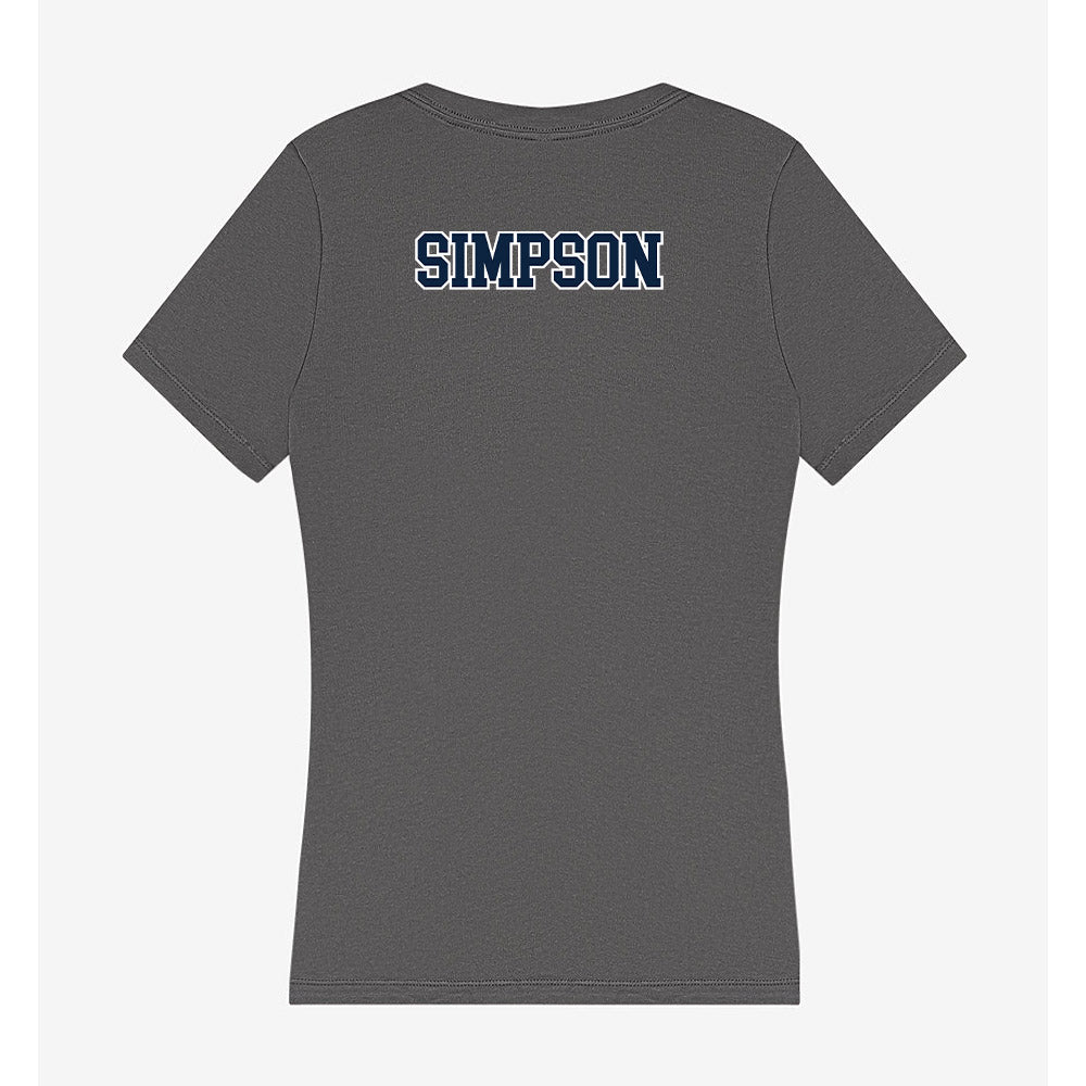 Xavier - NCAA Men's Swimming & Diving : Walker Simpson - Women's V-Neck T-Shirt-1