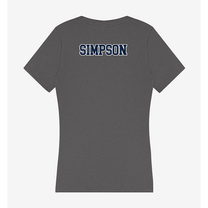 Xavier - NCAA Men's Swimming & Diving : Walker Simpson - Women's V-Neck T-Shirt-1