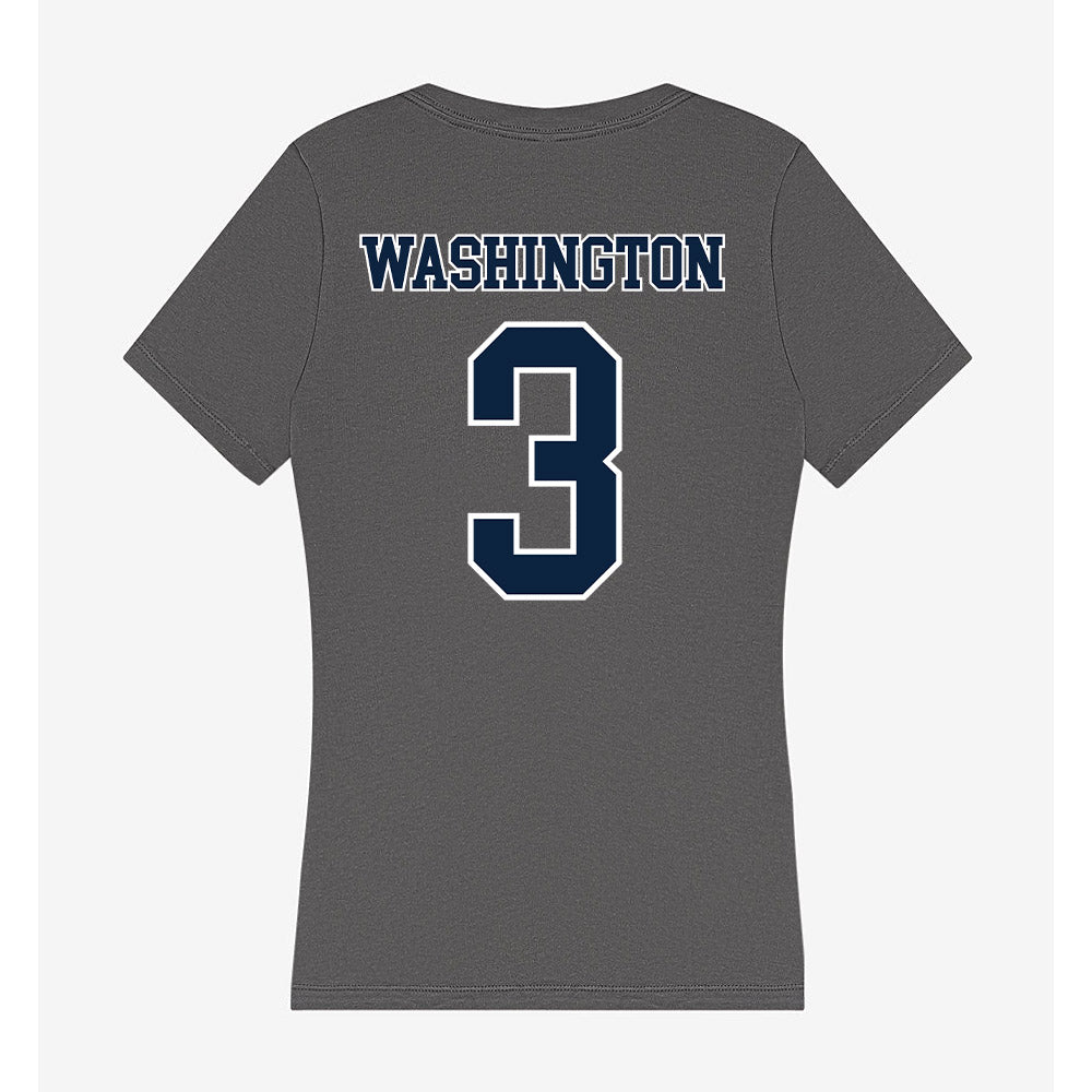 Xavier - NCAA Men's Basketball : Tru Washington - Women's V-Neck T-Shirt-1