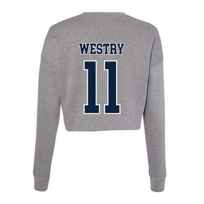 Xavier - NCAA Men's Basketball : Chance Westry - Women's Cropped Crew Fleece-1