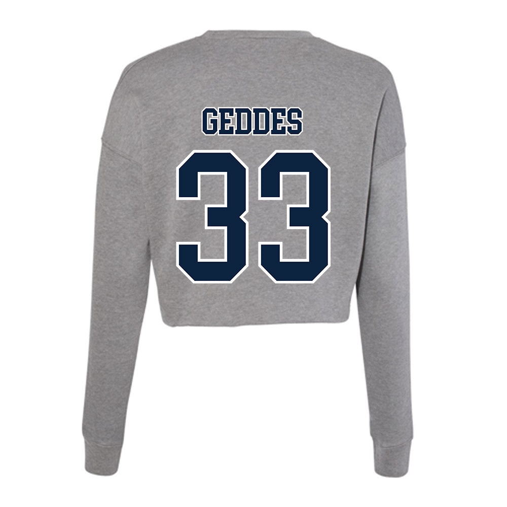 Xavier - NCAA Baseball : Trevor Geddes - Women's Cropped Crew Fleece-1