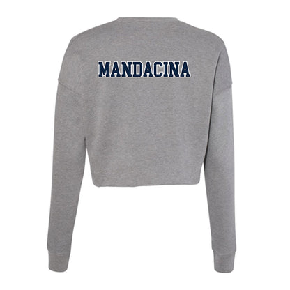Xavier - NCAA Women's Swimming & Diving : Parker Mandacina - Women's Cropped Crew Fleece-1