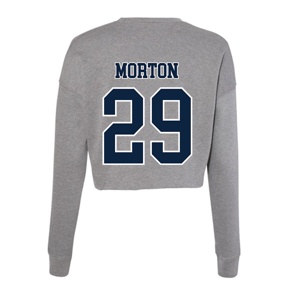 Xavier - NCAA Baseball : Mitchell Morton - Women's Cropped Crew Fleece-1